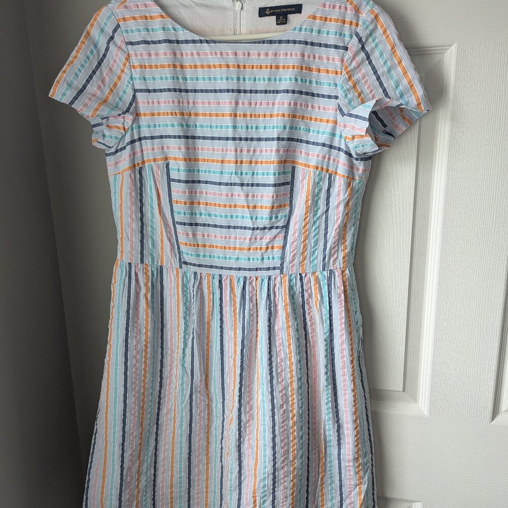 BROOKS BROTHERS PREPPY SEERSUCKER DRESS Size 10
